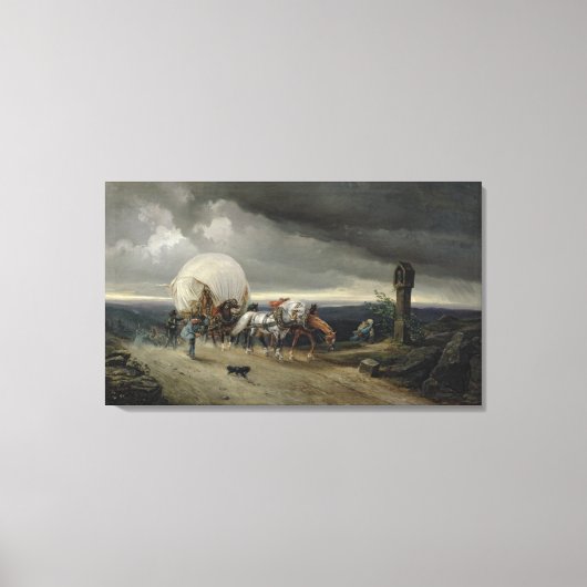 馬のスケッチカート上の丘， 1856 キャンバスプリント (正面)