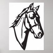 馬のスケッチポスター ポスター (正面)