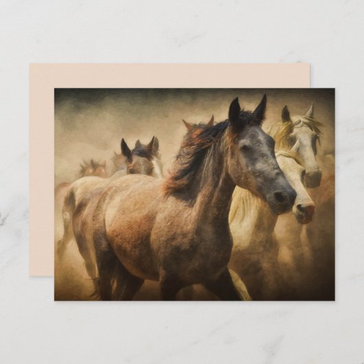 馬のスタンディングはがき ポストカード (正面/裏面)