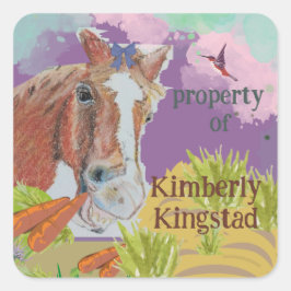 馬のステッカーの特性 スクエアシール