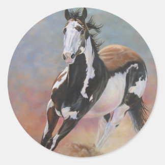 馬のステッカー ラウンドシール