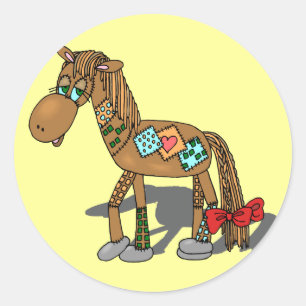 馬のステッカー ラウンドシール