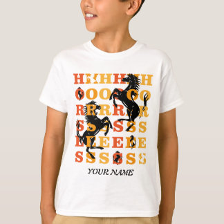 馬のステリオンカラフルキュート Tシャツ