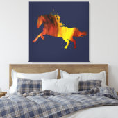 馬のスパークルキャンバス キャンバスプリント (インサイチュ (寝室))