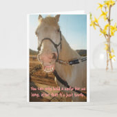 馬のスマイル挨拶のCardBlank カード (黄色い花)