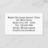 馬のダークビジネスカードを持つ男 名刺 (裏面)