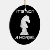 馬のチェス盤のゲおもしろいーム愛好家ではない セラミックオーナメント (右)