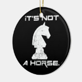 馬のチェス盤のゲおもしろいーム愛好家ではない セラミックオーナメント (左)