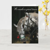 馬のチーム「チームを素晴らし作る」 カード (黄色い花)