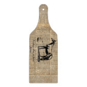 馬のテーマのヴィンテージのガラスまな板6" x 7" カッティングボード (正面)