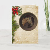 馬のテーマクリスマスカード&封筒；カスタマイズ! シーズンカード (正面)