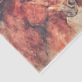 馬のデコパージュ、コラージュ、ティッシュペーパー。 薄葉紙 (詳細)