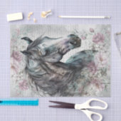 馬のデコパージュ 薄葉紙 (クラフト)