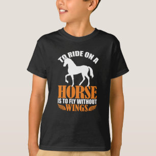 馬のデザインが飛ぶ Tシャツ