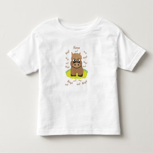 馬のデザイン トドラーTシャツ (正面)