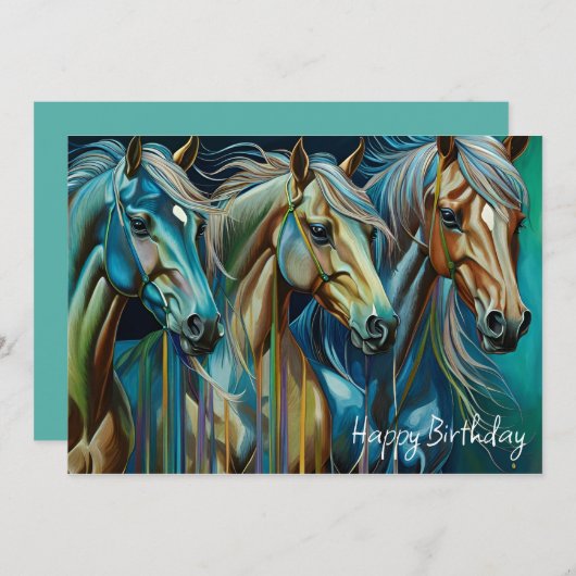 馬のトリオの誕生日 (正面/裏面)