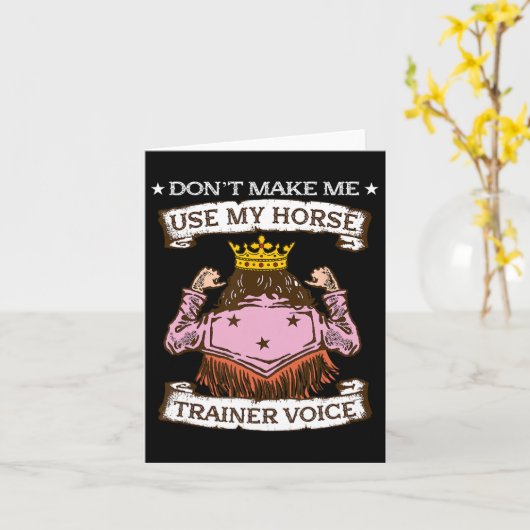 馬のトレーナーの声をエクエストリに使わせるな カード (黄色い花)