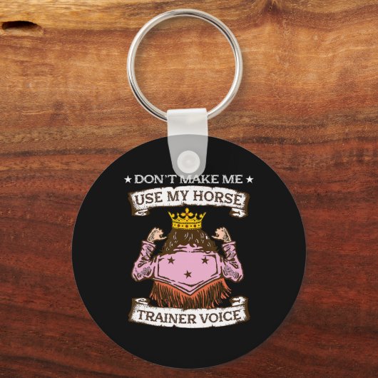 馬のトレーナーの声をエクエストリに使わせるな キーホルダー (正面)