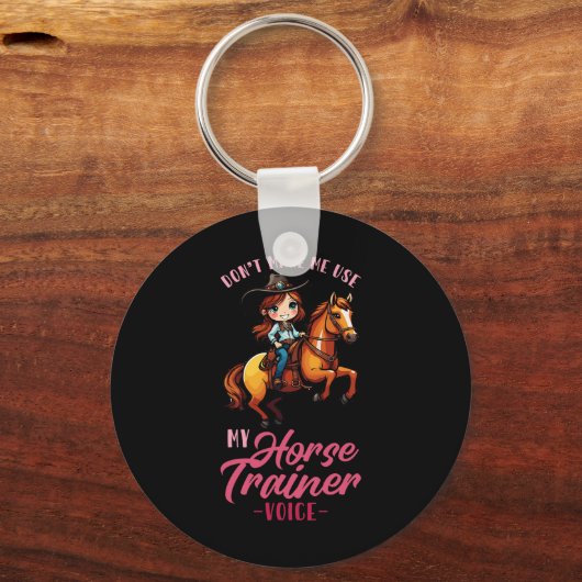 馬のトレーナーの声をエクエストリに使わせるな キーホルダー (正面)