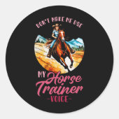馬のトレーナーの声をエクエストリに使わせるな ラウンドシール (正面)