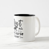 馬のトレーナーの声を使わせるな ツートーンマグカップ (正面右)