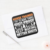 馬のトレーナー私は物事を作るために試みるおもしろい諺 スクエアシール (封筒)