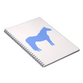 馬のトレーナー ビジネス ブルー シンプル モダン ノートブック (右側)