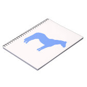 馬のトレーナー ビジネス ブルー シンプル モダン ノートブック (左側)