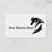 馬のトレーナー、搭乗馬厩舎、乗馬レッスン 名刺 (裏面)