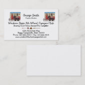 馬のトレーラーのキャンピングカー 名刺 (正面/裏面)