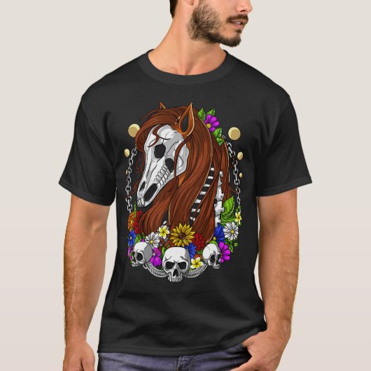馬のドクロ Tシャツ (正面)