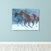 馬のドライブ キャンバスプリント (インサイチュ (ウッドフロア))