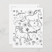 馬のドードルカラー シーズンポストカード (正面/裏面)