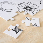 馬のドードルカラー ジグソーパズル (側面)