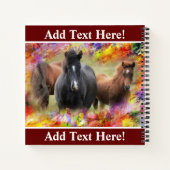 馬のノートカラフル ノートブック (裏面)