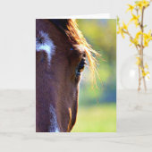 馬のノートカー空白のドの目 カード (黄色い花)