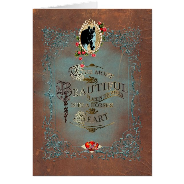 馬のハートで～グリーティングカード (正面)