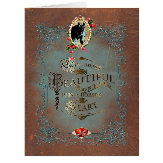 馬のハートで～グリーティングカード (正面)