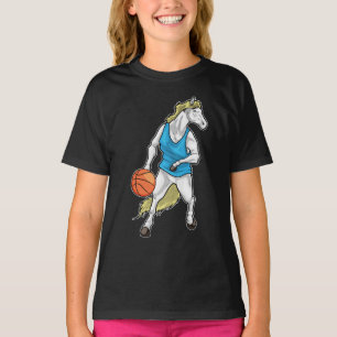 馬のバスケットボール選手 バスケットボール Tシャツ