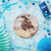 馬のバッキングに乗るカウボーイパーティープレート ペーパープレート (パーティー)