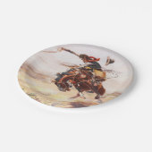 馬のバッキングに乗るカウボーイパーティープレート ペーパープレート (アングル)