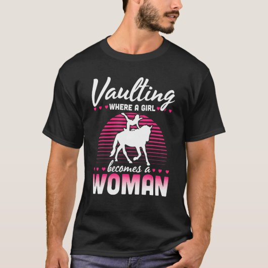 馬のバールティングをする女性バールターのためのデザイン Tシャツ (正面)