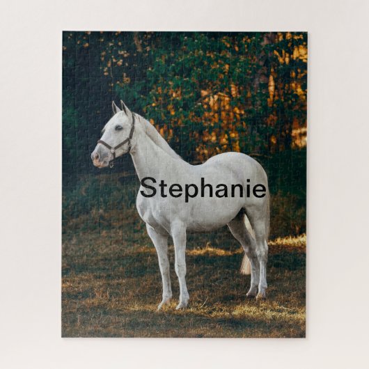 馬のパドックと農場の馬好き、動物の愛 ジグソーパズル (縦)