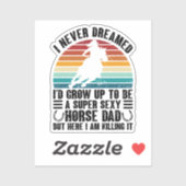 馬のパパになるとは夢にも思わなかったおもしろい シール (シート)