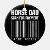 馬のパパスキャンで支払馬のパパ馬 セラミックオーナメント (裏面)