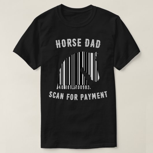 馬のパパスキャン支払い Tシャツ (デザイン正面)
