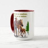 馬のパパプライド – 父の日Equestrian Edition マグカップ (正面左)