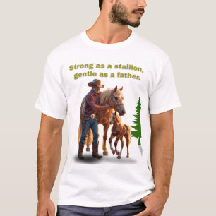 馬のパパプライド – 父の日Equestrian Edition Tシャツ