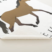 馬のパーソナライズされたシェルパ毛布。 シェルパブランケット (3/4)
