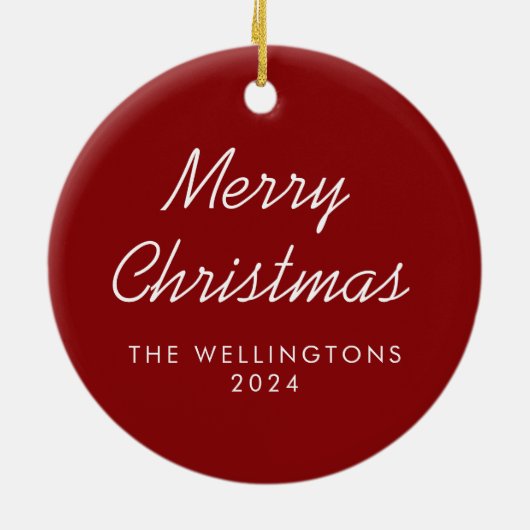 馬のパーソナライズされたステンドガフェイクラスのクリスマス セラミックオーナメント (裏面)